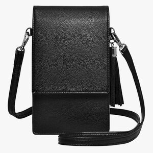 JM Just Must Chic Black Crossbody Bag with Tassel